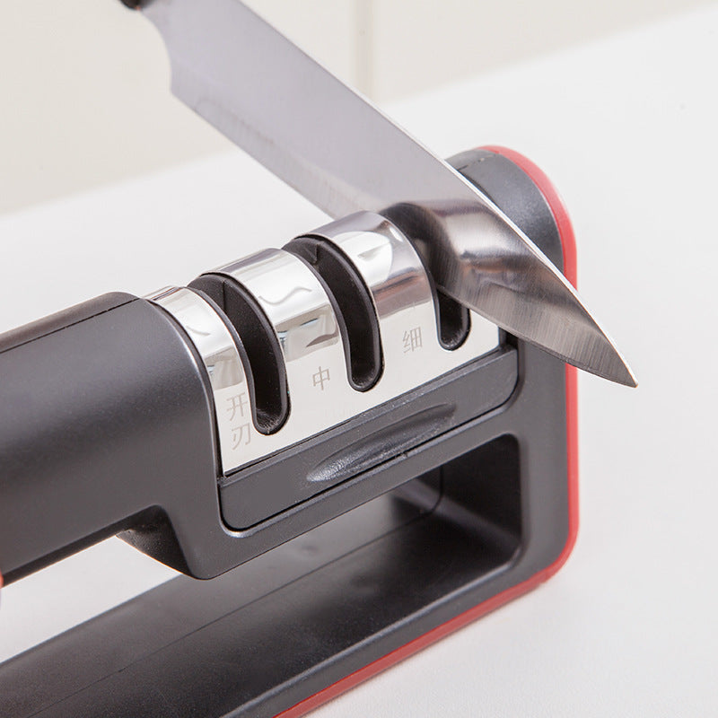 Knife Sharpener – Fine, Ceramic & Coarse, Non-Slip Design