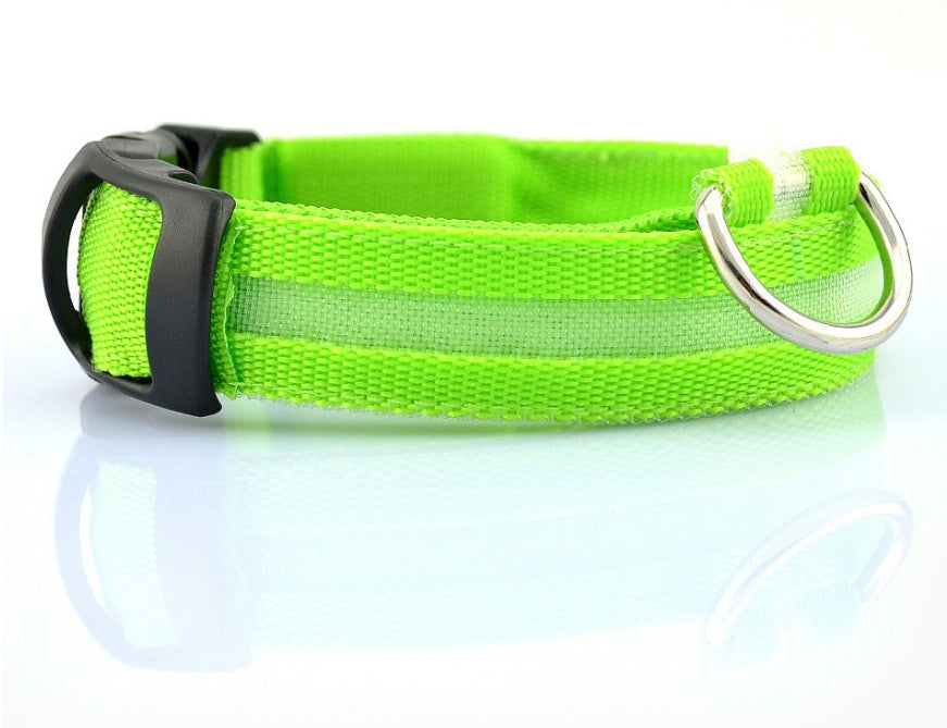 LED Luminous Pet Collar – Adjustable Glow‑in‑the‑Dark Safety Collar for Dogs & Cats