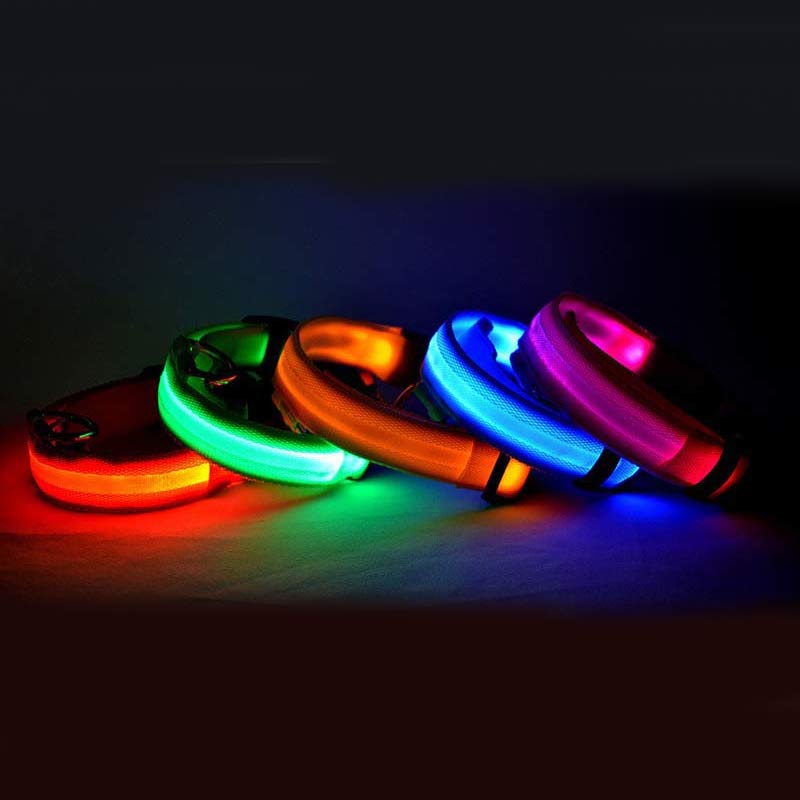 LED Luminous Pet Collar – Adjustable Glow‑in‑the‑Dark Safety Collar for Dogs & Cats