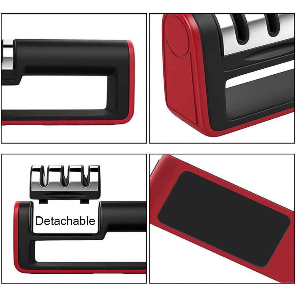 Knife Sharpener – Fine, Ceramic & Coarse, Non-Slip Design