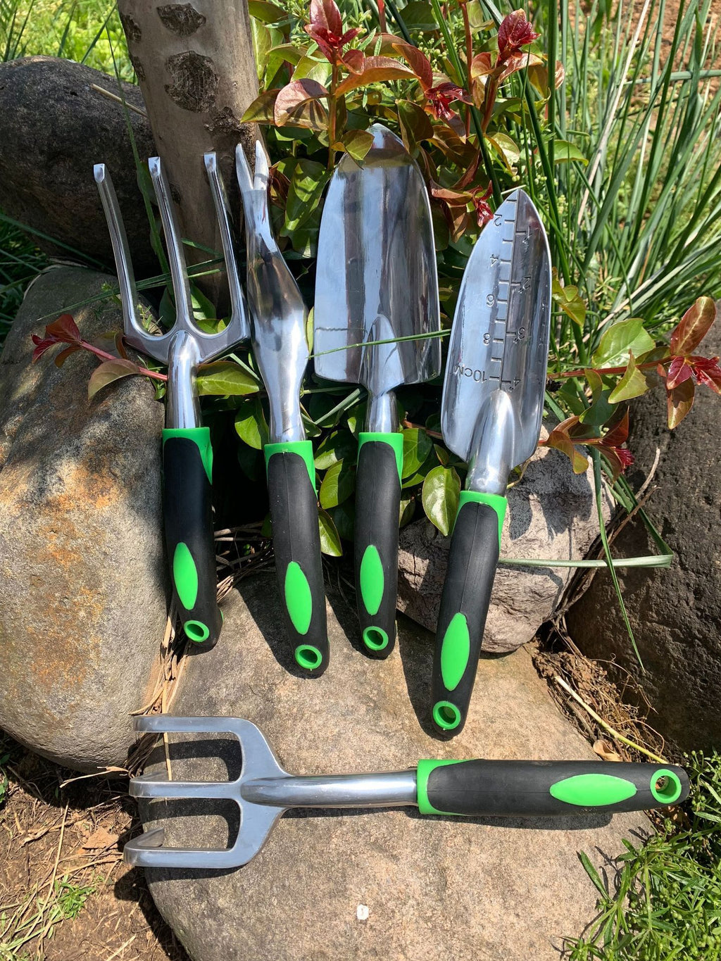 9-Piece Garden Tool Set – Aluminum & Silicone Hand Tools for Gardening