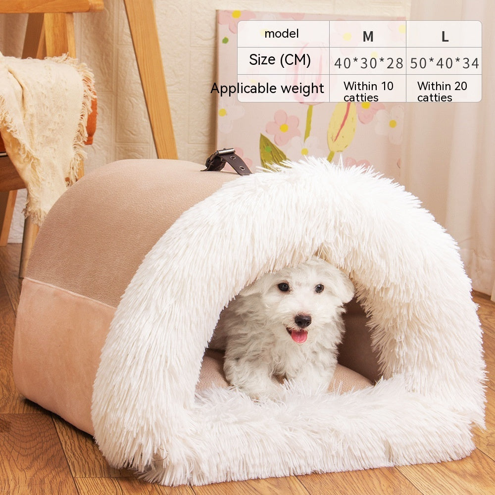 Cozy Pet Nest – Soft & Warm Bed for Cats and Small Dogs