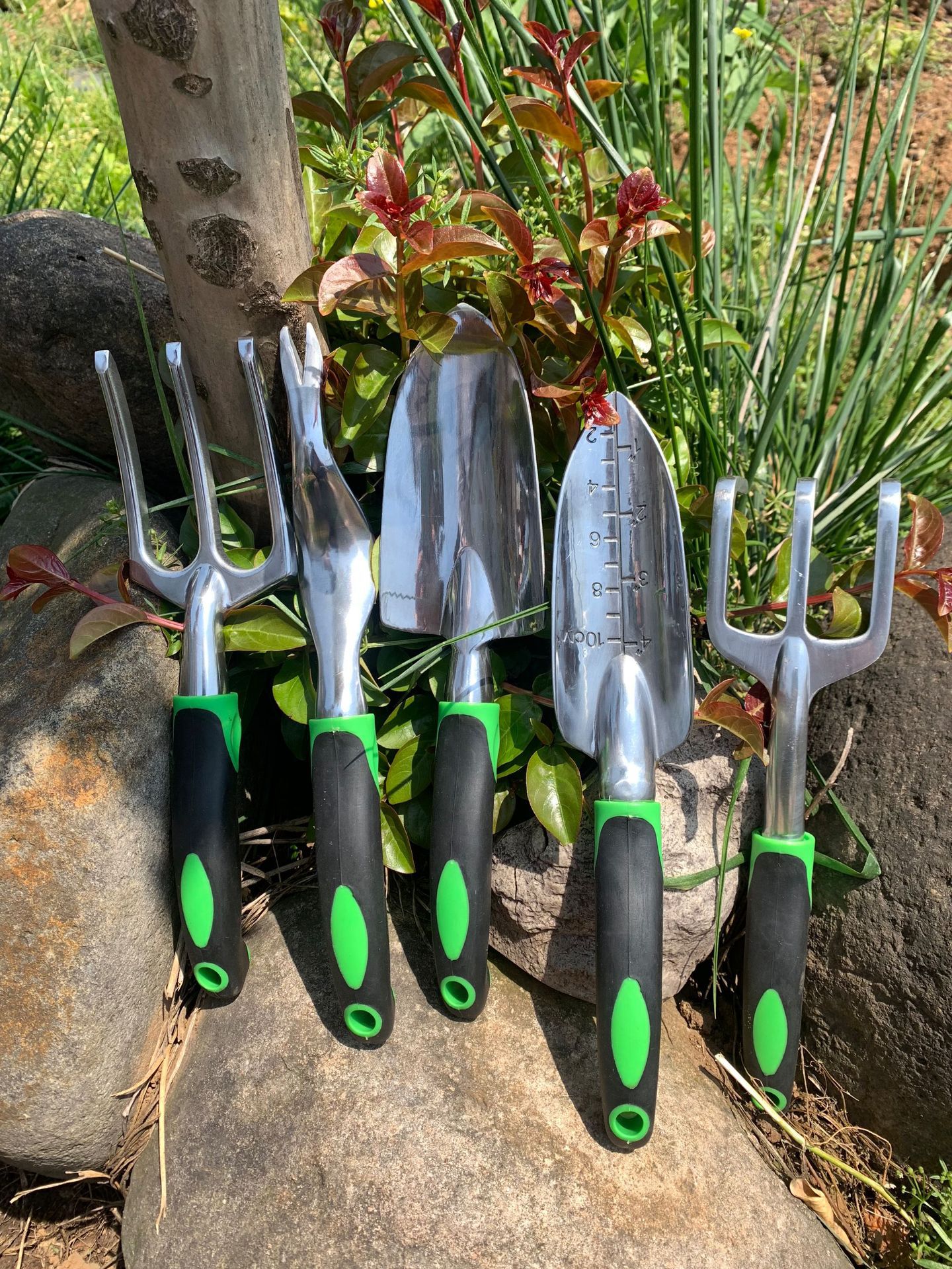 9-Piece Garden Tool Set – Aluminum & Silicone Hand Tools for Gardening