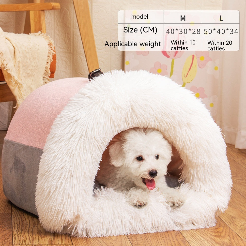 Cozy Pet Nest – Soft & Warm Bed for Cats and Small Dogs