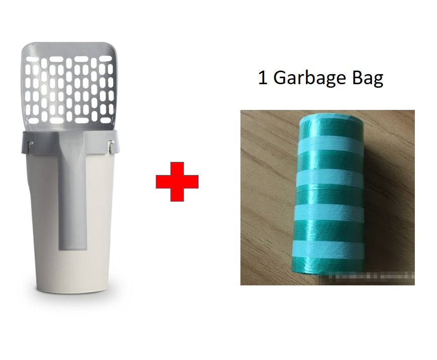 Integrated Cat Litter Scoop Set – Storage Box & Lazy Cleaning Shovel