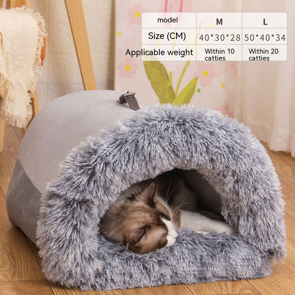 Cozy Pet Nest – Soft & Warm Bed for Cats and Small Dogs